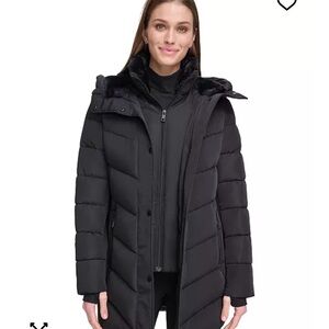 Calvin Klein Women's Hooded Puffer Coat
